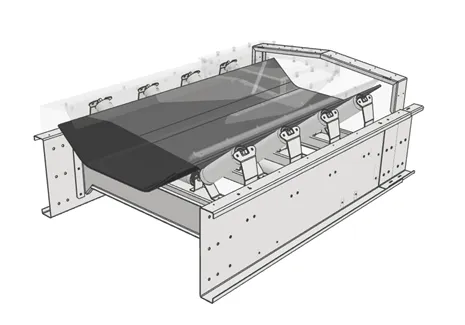 B серия Секция загрузочная.png Loading section — B series open belt conveyors