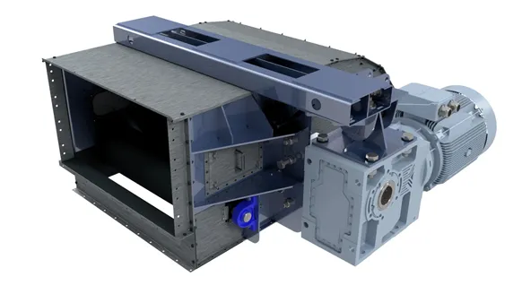 Vulcanised rubber-coated drive drum — BK series enclosed (reel) belt conveyors