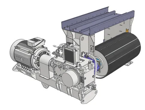 BR Приводная станция (от 100м).png Drive unit for lengths from 100 m — BR series enclosed belt conveyors